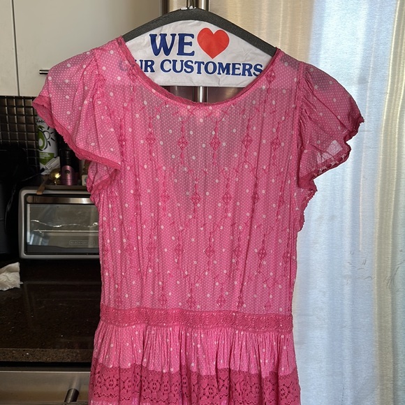 LoveshackFancy Hot Pink Maxi Dress - Picture 7 of 7